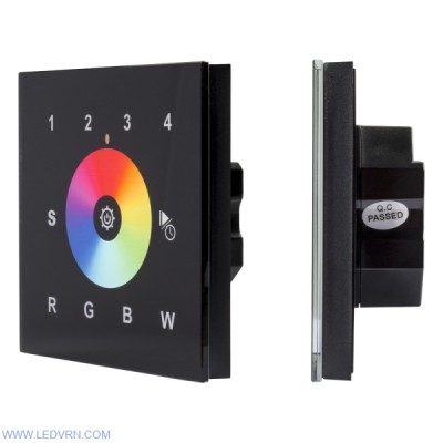 Сенсорная панель DALI-901-11-4G-RGBW-DT8-IN Black (BUS/230V)