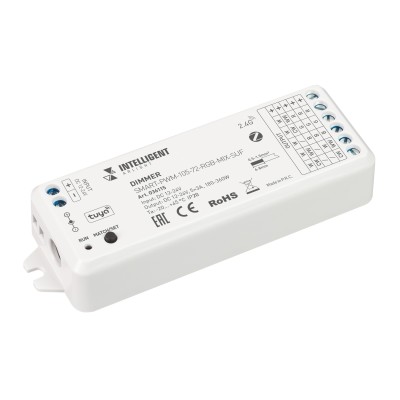 Диммер - контроллер SMART-PWM-105-72-RGB-MIX-SUF (12-24V, 5x3A, ZB, 2.4G)