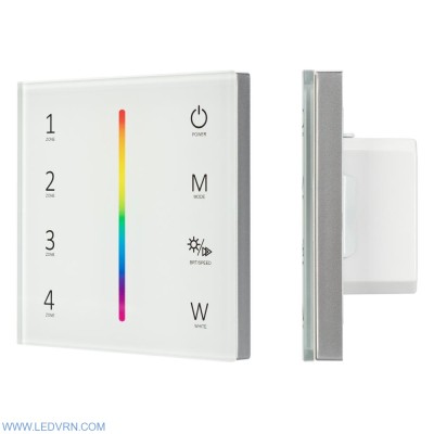 Панель Sens SMART-P45-RGBW White (230V, 4 зоны, 2.4G)
