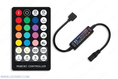 Контроллер RGB-ST-RF28-MINI JACK (5-24V, 30-144W, ПДУ 28кн)