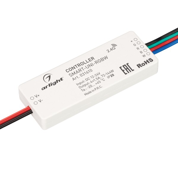 Контроллер SMART-UNI-RGBW (12-24V, 4x1.5A, 2.4G)