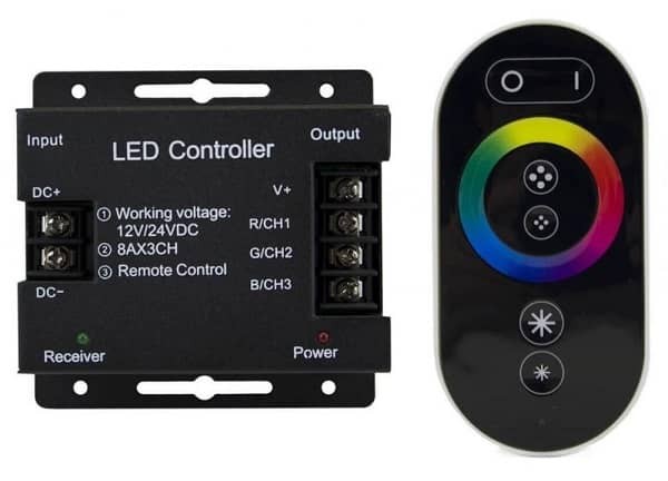 Контроллер LV-RF6-Sens Black RGB (12-24V, 216-432W)